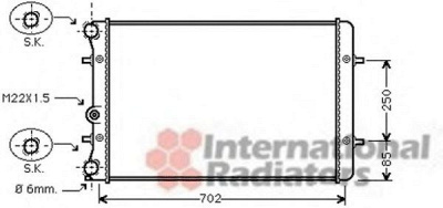 VAN WEZEL 03002155 -  Радиатор, охлаждение двигателя